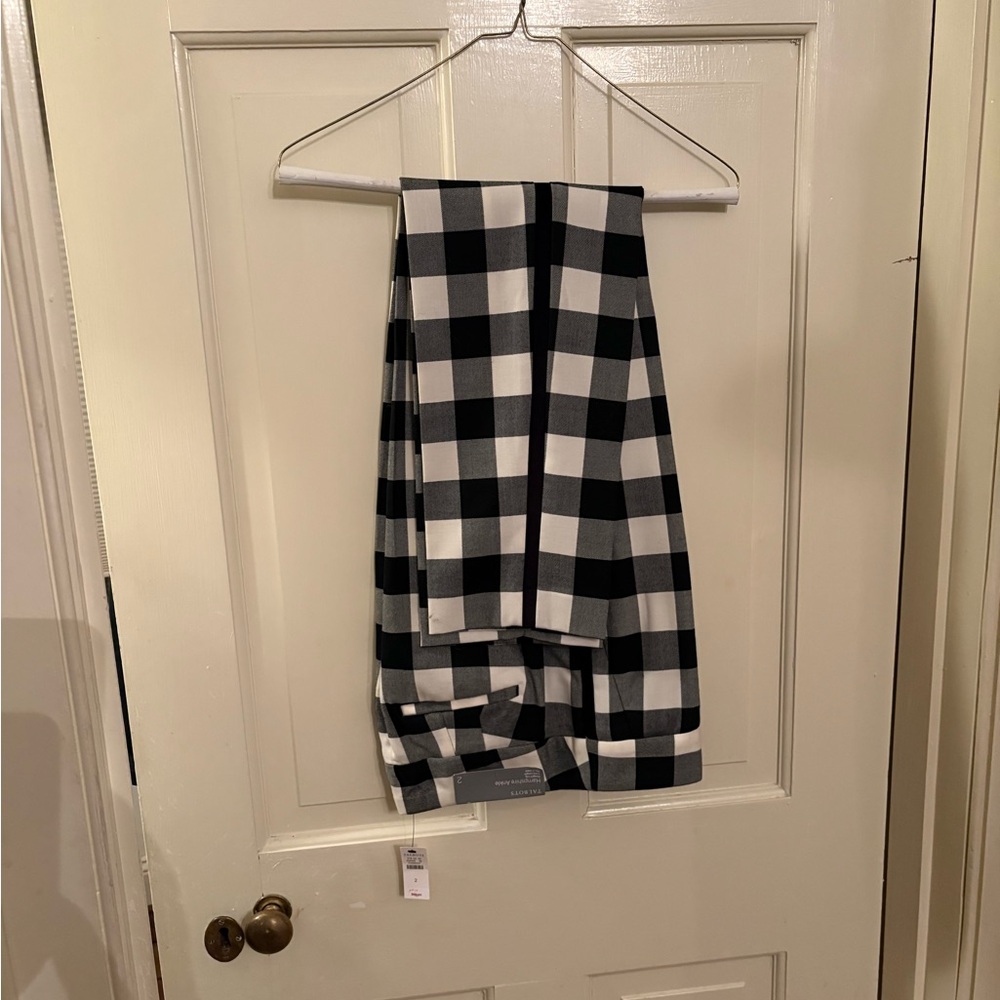 Talbots Black and White Check Pants